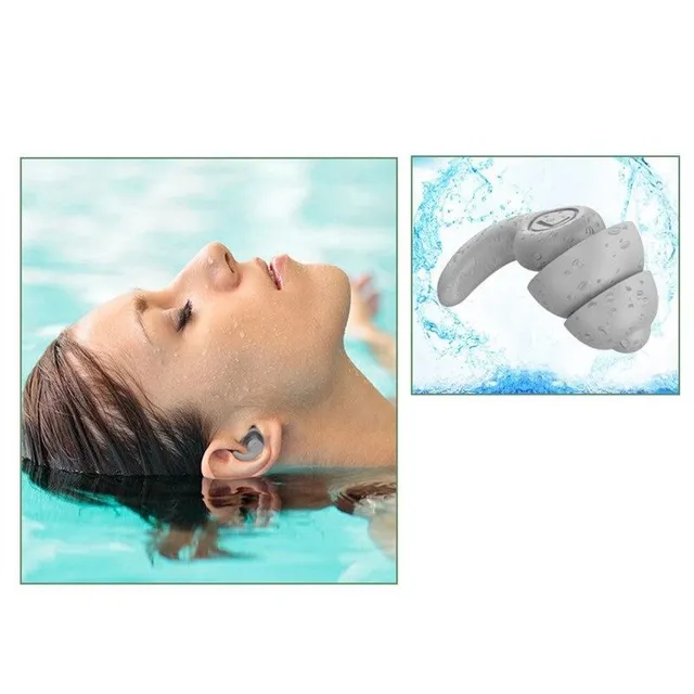 Silikonowe jednokolorowe zaciski do uszu chroniące uszy przed wodą pod