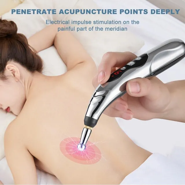 Elektronické akupunktúrne pero Masážna tyč 9 úrovní rýchlosti Masážne pero na liečbu bolesti