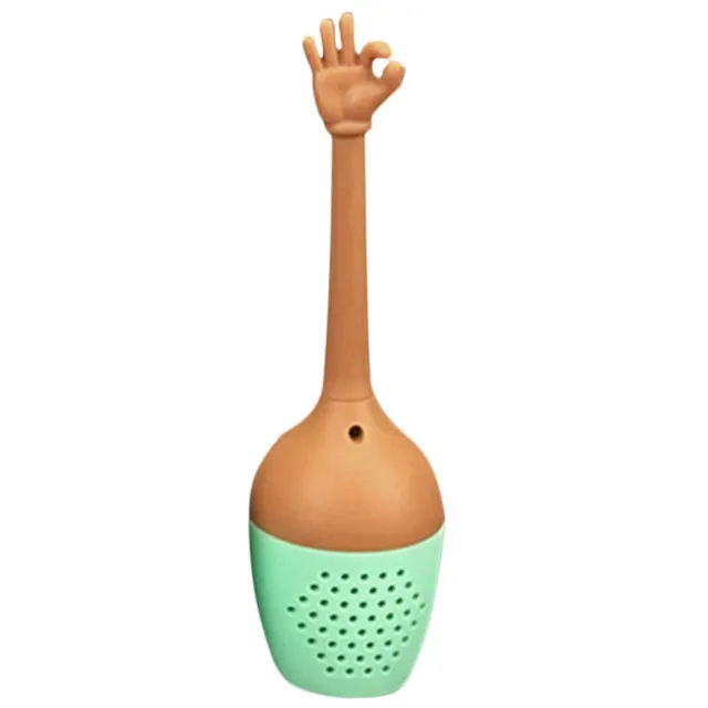 Silicone tea strainer with Kavilo hand