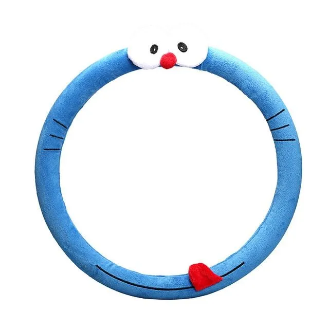 Cute plush steering wheel cover - popular cartoon characters