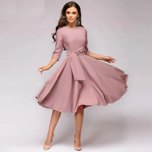 Ladies elegant dress with wide skirt