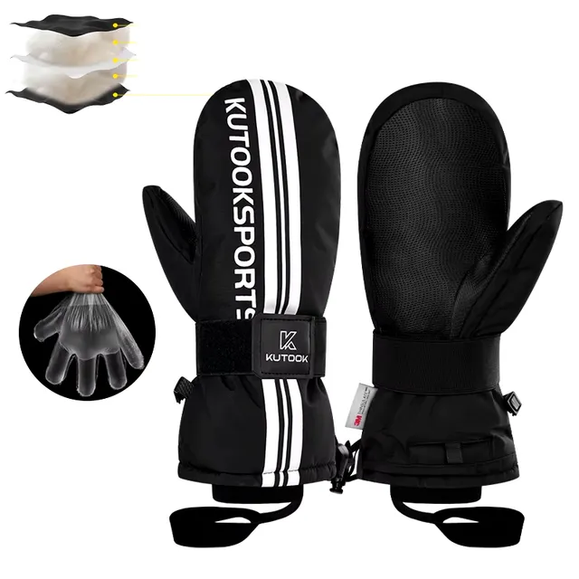 Winter ski gloves with insulation - waterproof gloves for skiing and snowboarding, with touch function for men and women