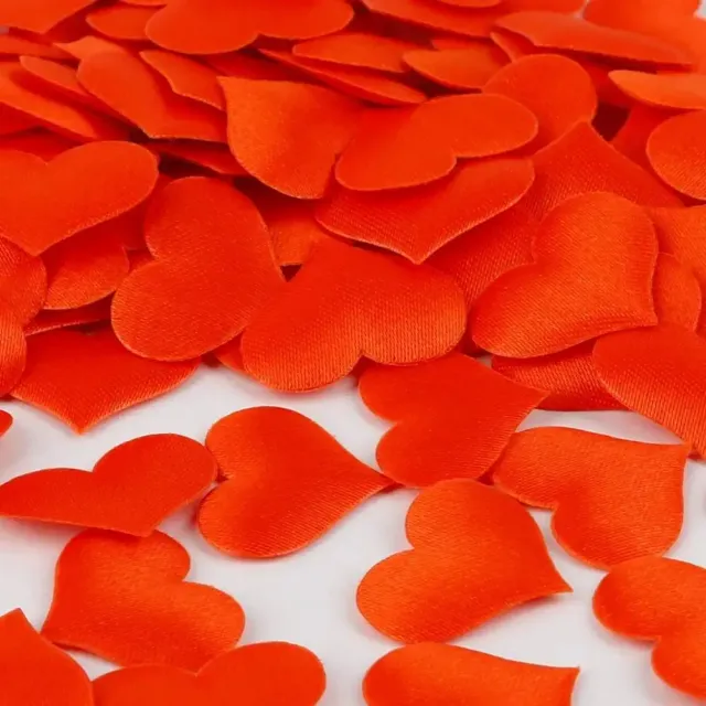 100 bucăți de confetti din inimioare din material colorat pentru decorarea de Valentine's Day