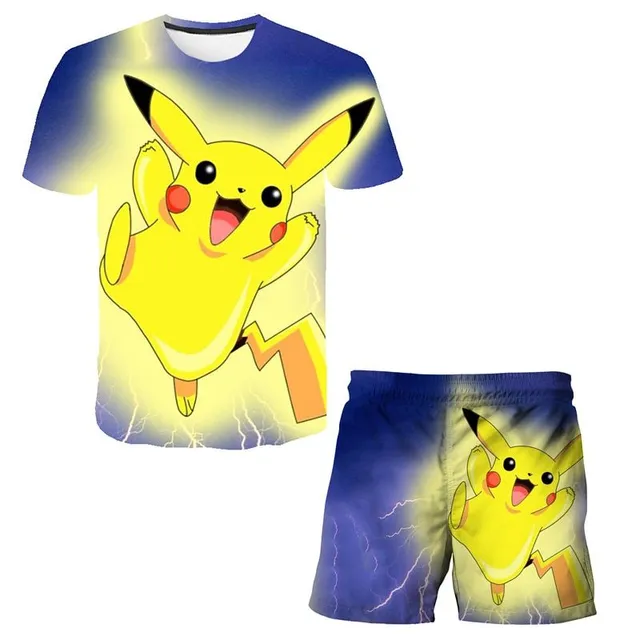 Set tricou și pantaloni scurți pentru copii Pokémon - 2 bucăți