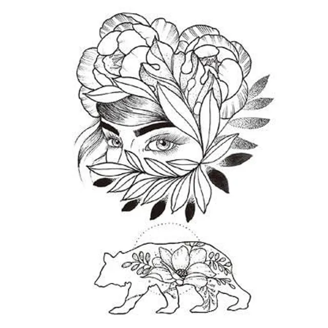 Ideiglenes rózsa tetoválás ty209