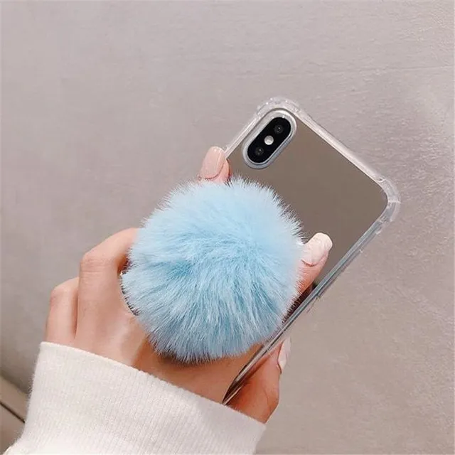 Mobile phone holder - plush ball