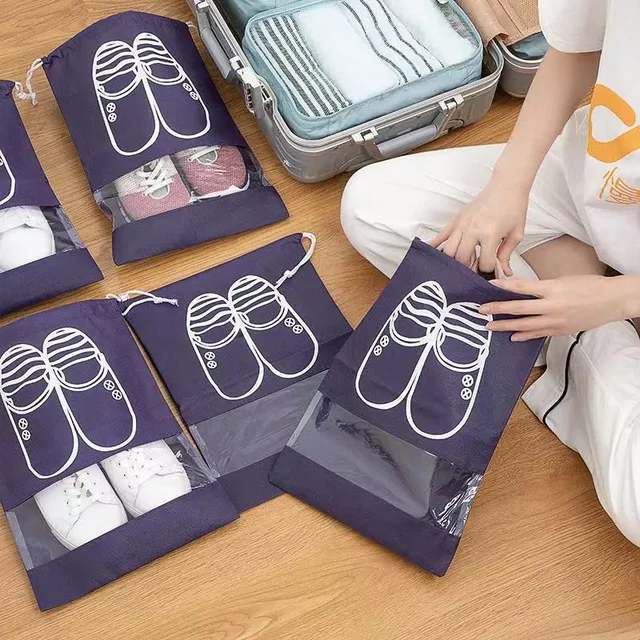 Hordozható utazási vízálló csomag cipőhöz 5 db - különböző színek Sophia