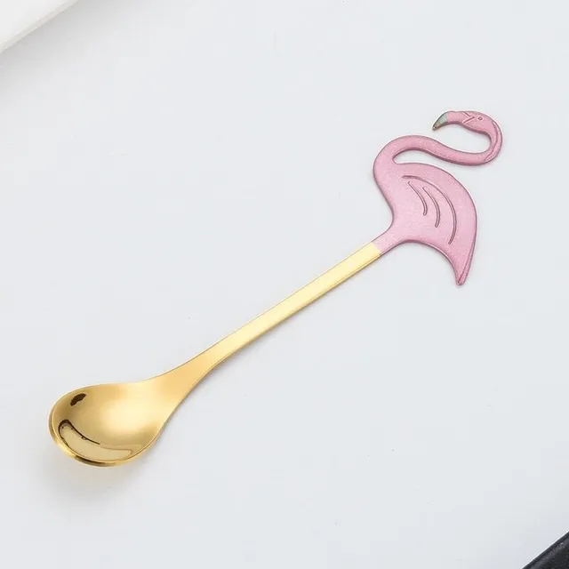 Tea spoon with flamingo