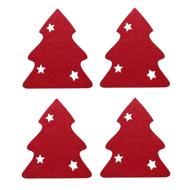 Christmas cutlery case - tree 4 pcs V132