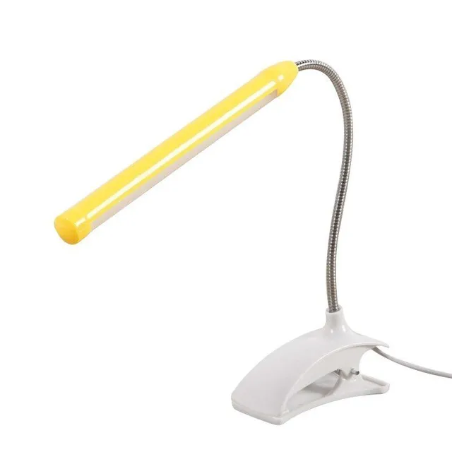 Flexible LED lamp with clip for comfortable reading