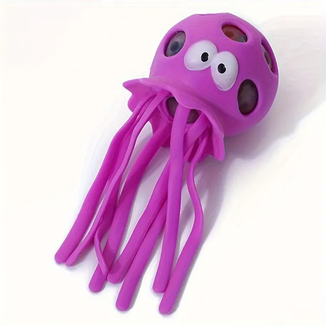 Antistress ball with sea motif - soft octopus toy with water balls