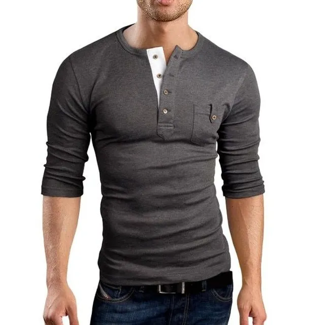 Stylish men's t-shirt with buttons Joseph