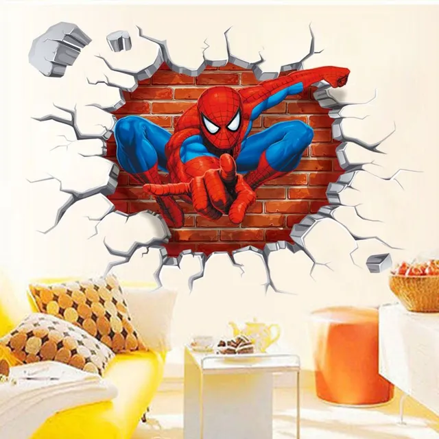 Veľká 3D nálepka na stenu Spiderman