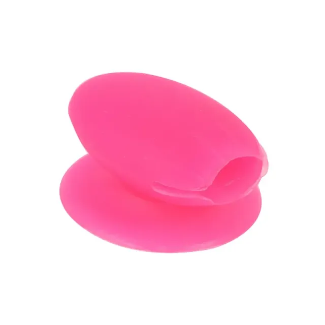 Practical silicone cover with suction cup for lip gloss applicators and eye shadows