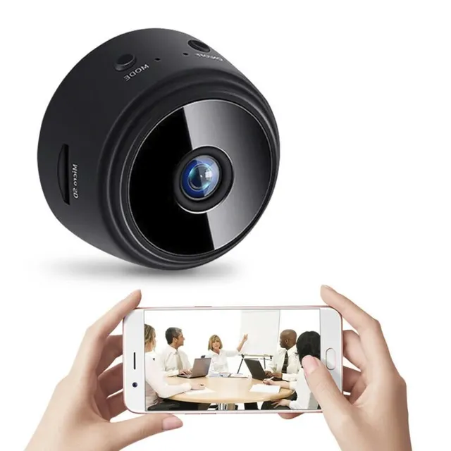 Mini WiFi camera HD 720/1080p with night vision and microphone for smart home