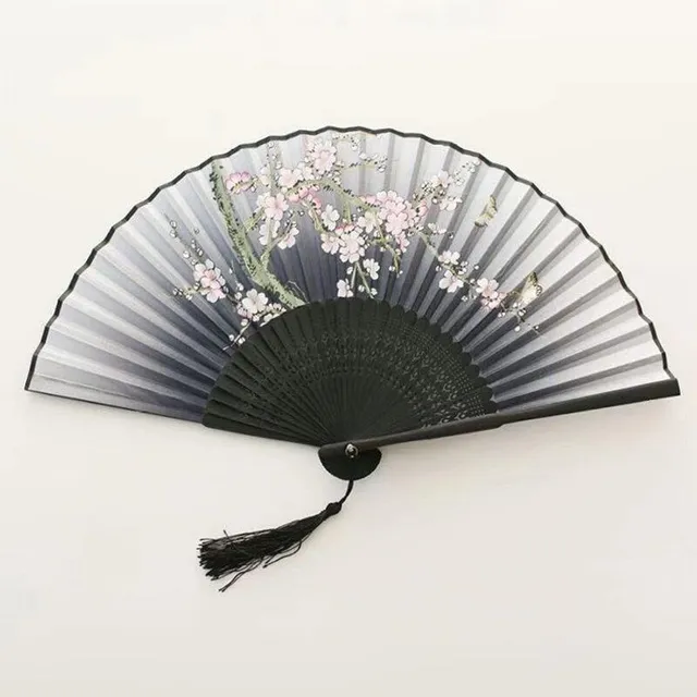 Japanese fan with floral motif