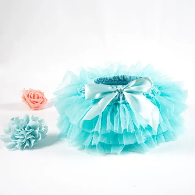 Jupe en tulle stylée pour fille avec nœud en satin et bandeau assorti - plusieurs variantes de couleurs Losif