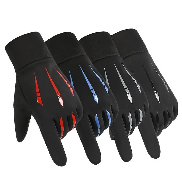 Motorcycle hot gloves, waterproof touch winter cycling racing gloves