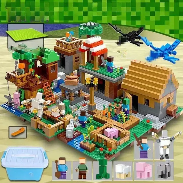 Trendy dětská stavebnice v provedení oblíbené hry Minecraft