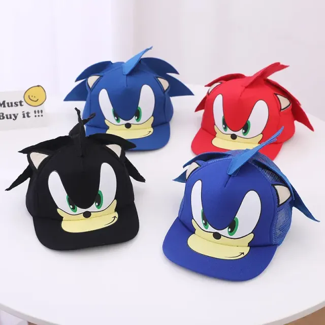 Stylowa czapka dziecięca z kolcami w stylu Sonic