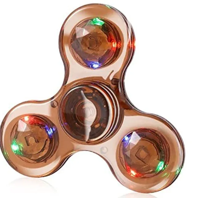 Fidget spinner manual cu LED-uri luminoase