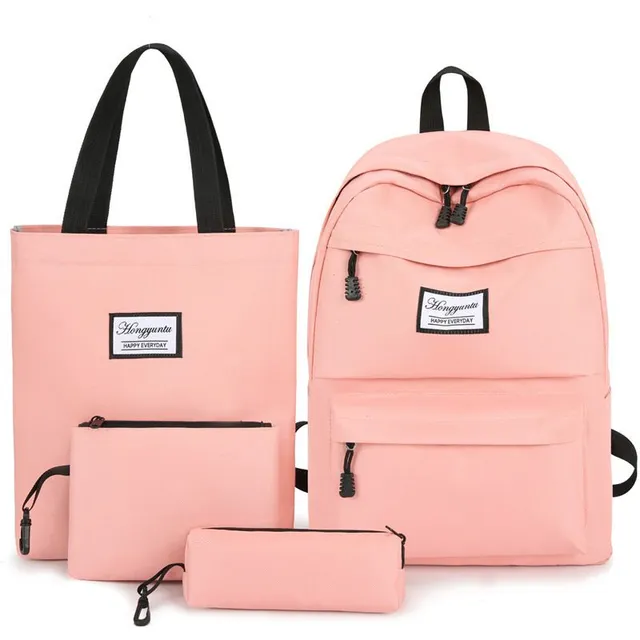 Women's school backpack with accessories