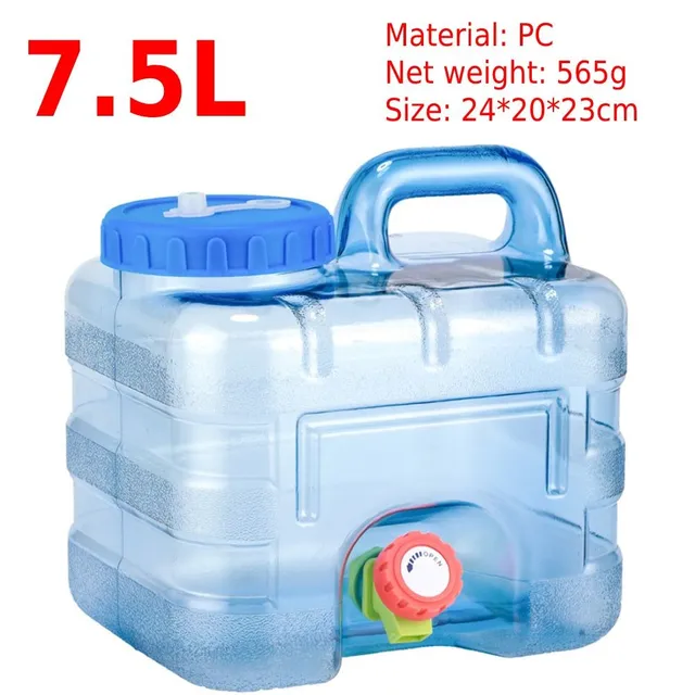 Portable water canister with tap