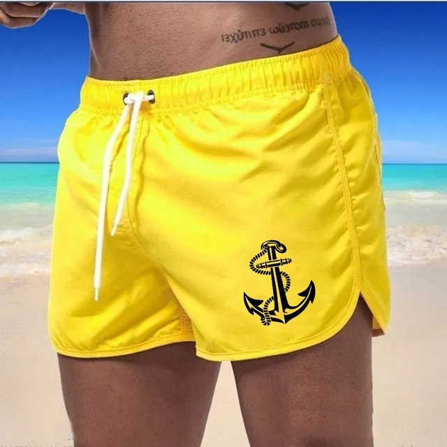 Men's original minimalist swim shorts with anchor print - various colours Lee