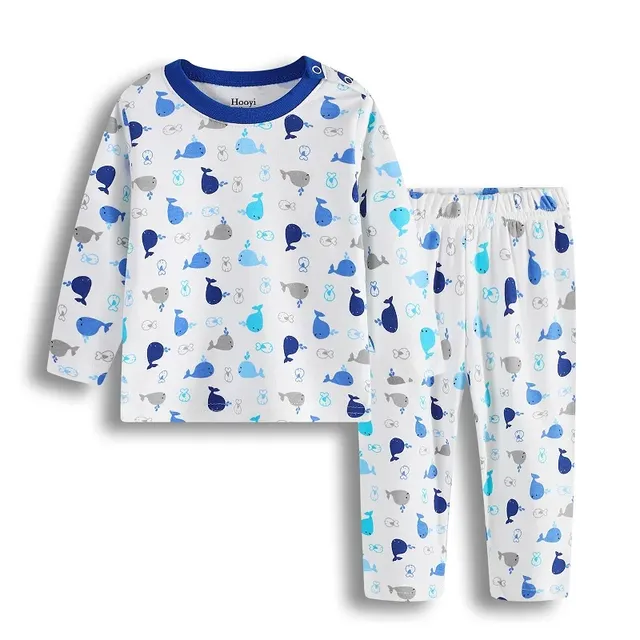 Children's pajamas for boys and girls with long sleeves (3-24 months)