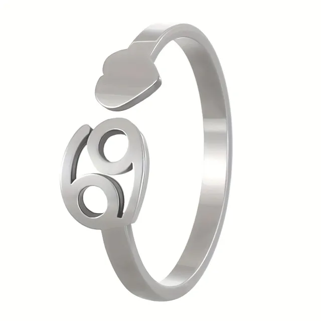 Prsten v minimalistickém stylu s manžetou