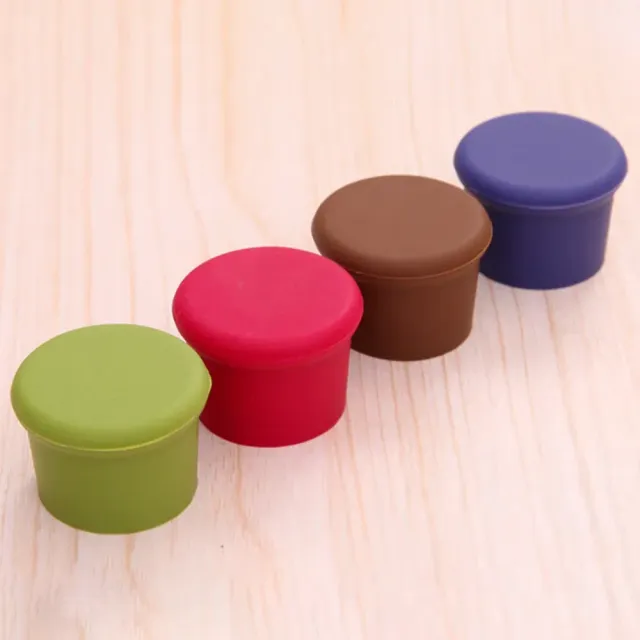 5 pieces of silicone wine plugs - impenetrable bottle cap, keeping the wine fresh