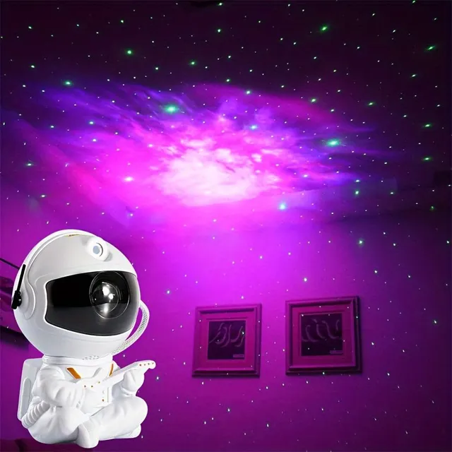 1ks Astronaut Holding Gitara Star Projector, 360° Rotation Night Osvetlenie Astronaut S diaľkovým ovládaním, LED nočné svetlo, 8 Star Projector módy
