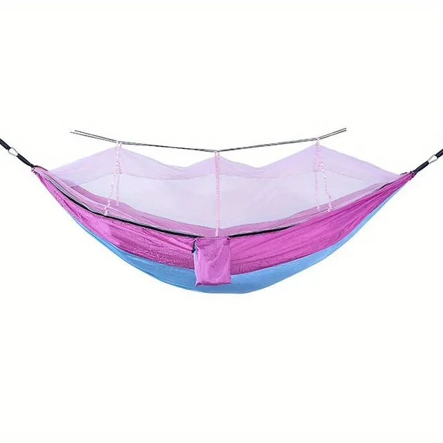 Anti-cottage double hammock with mosquito net for outdoor camping and home use