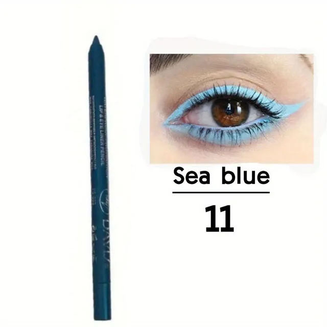 Waterproof pencil for coloured liners, shadows and lips - smudge-free