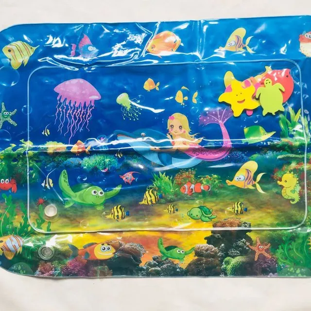 Tapis de bain gonflable pour enfants avec motifs marins