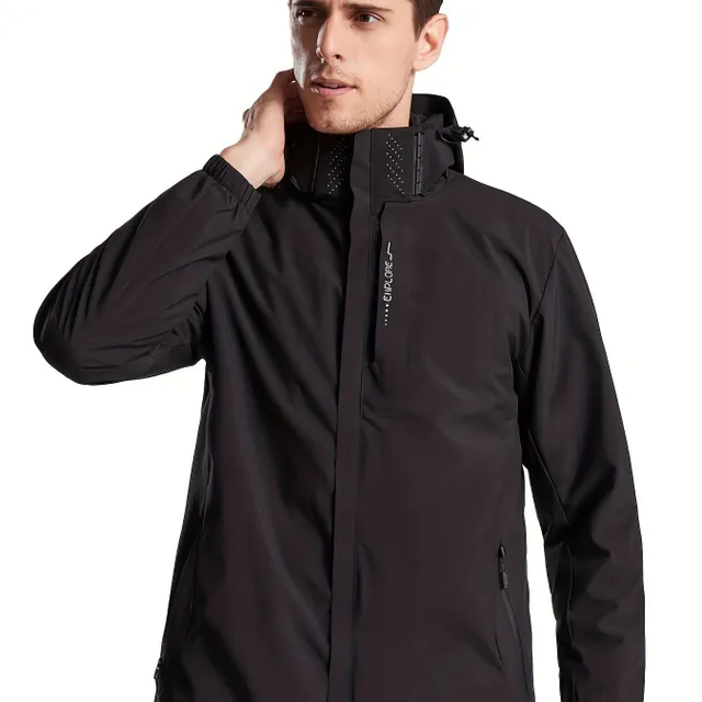 Veste imperméable légère pour homme - capuche et matériau respirant pour activités de plein air