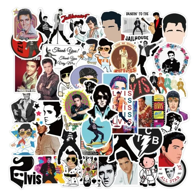 Set de stickere cu Elvis 10 / 30 / 50 buc