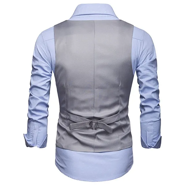 Men's formal monochrome waistcoat