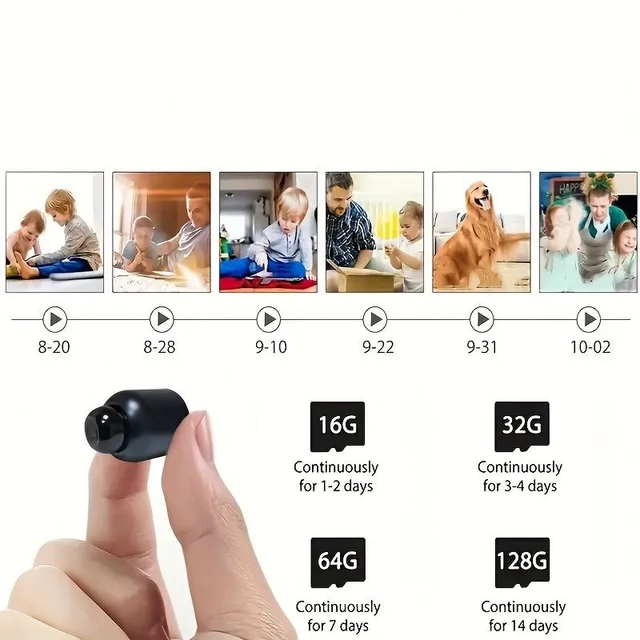 WiFi security camera with night vision and motion detection - Wide area, remote access