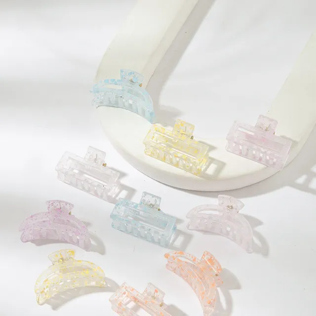 Multi-functional hair clips with rectangular and monthly design for everyday use