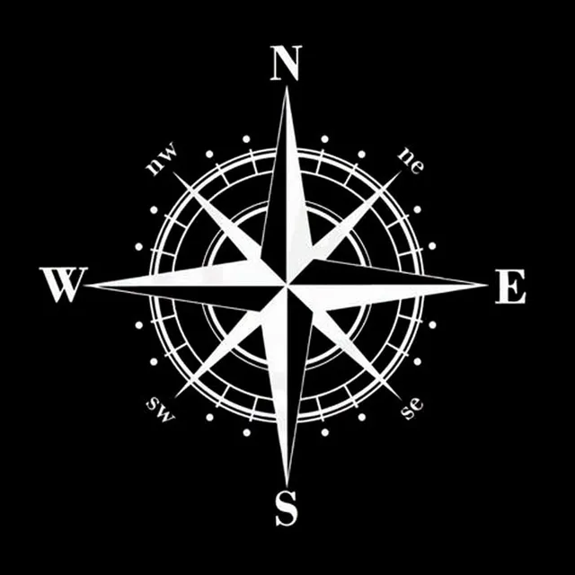 Compass sticker