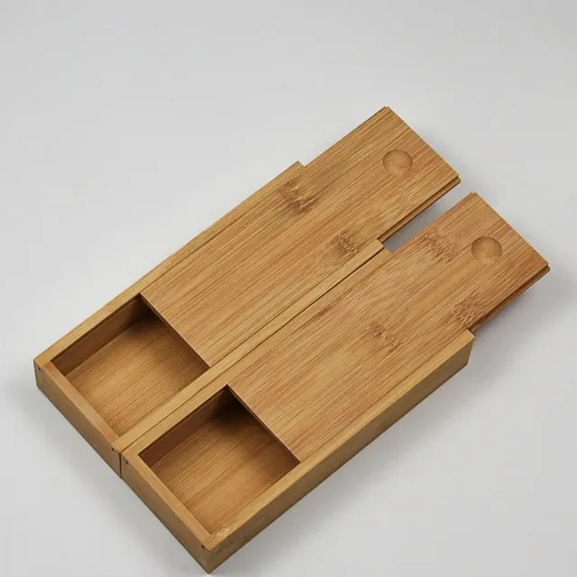 Bamboo card box with close closure - quality material