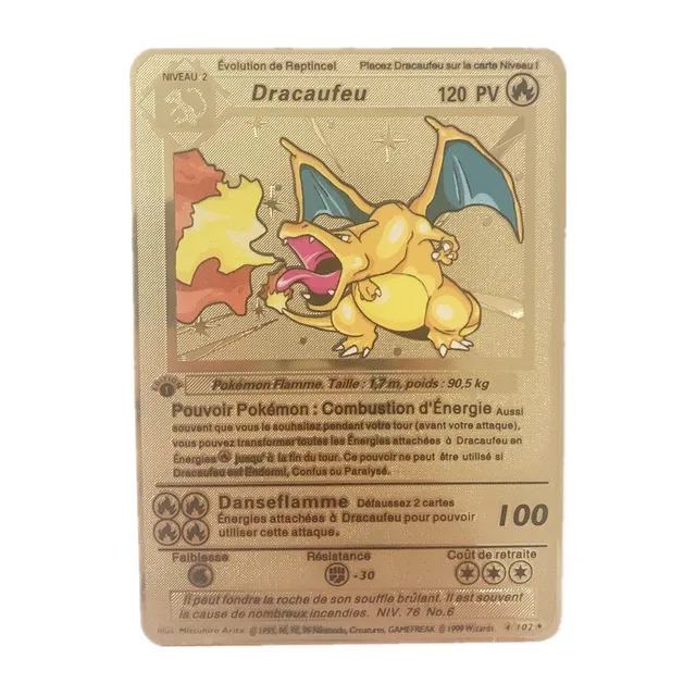 Metalická sběratelská kartička Pokémon - 1 ks legendární karta