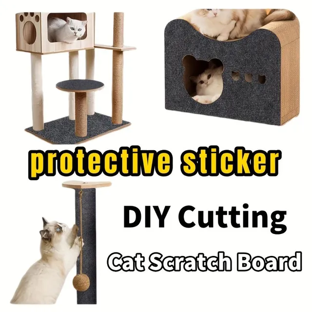 Scratching board for cats on the wall - self-adhesive and non-slip