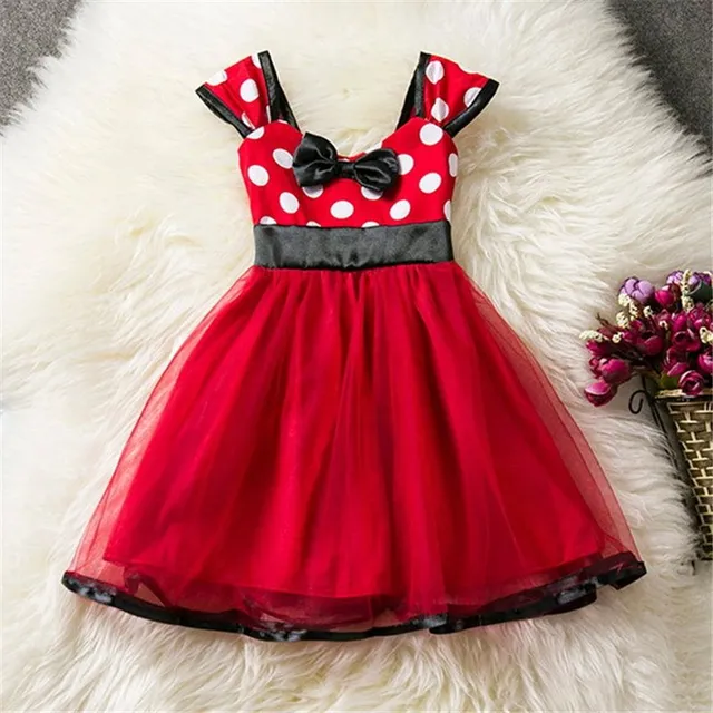 Girls cute dress with polka dots - Minnie