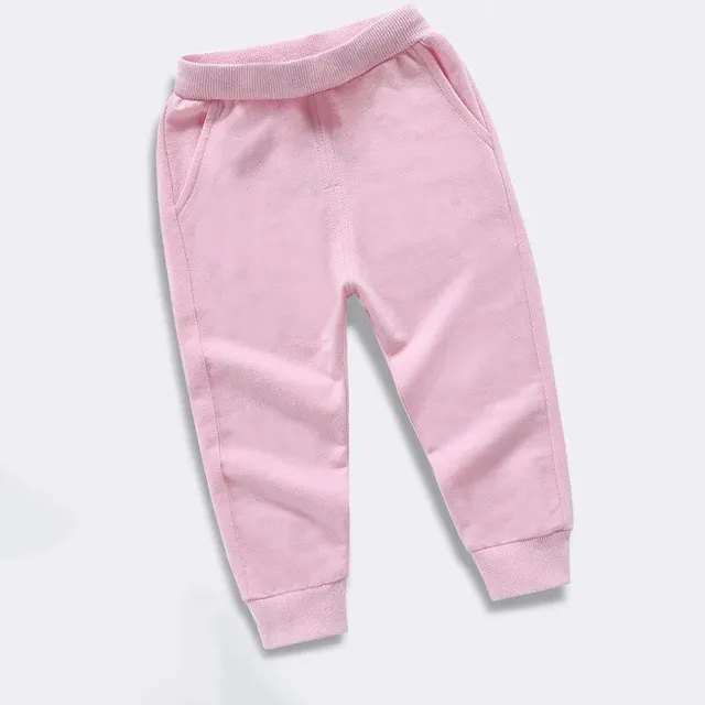 Boys casual comfortable fixed active sweatpants with elastic waist breathable sports pants for children Red 24M