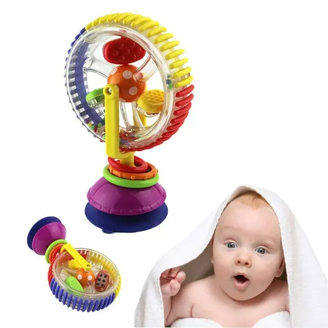 Fun carousel for toddlers, educational bike for the smallest, observing colors and movements