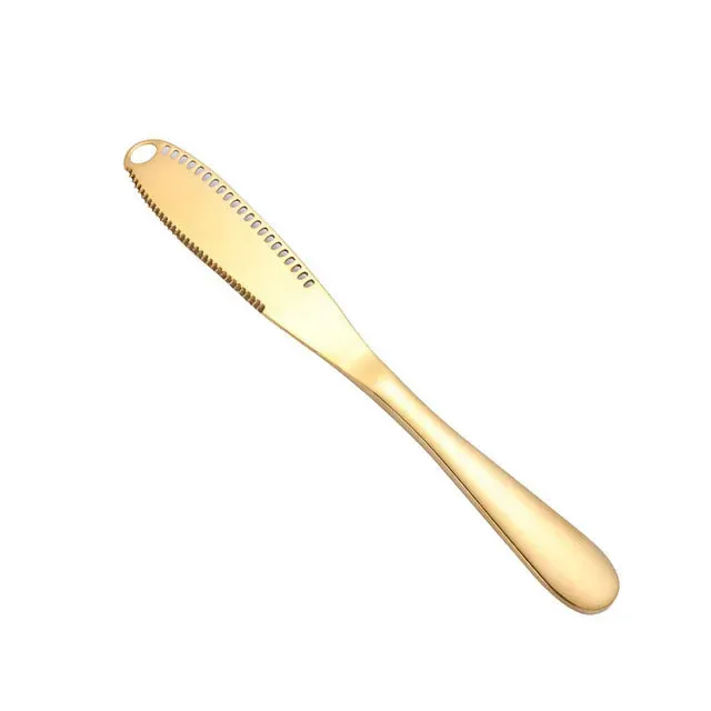 Stainless steel butter knife - quality processing, several color variants