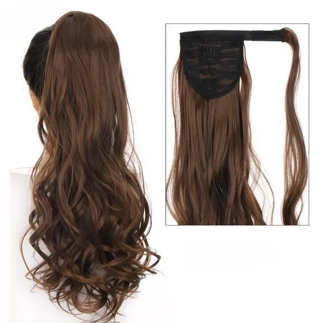 Women's long synthetic hair extensions for thickening hair