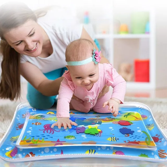 Tapis de bain gonflable pour enfants avec motifs marins